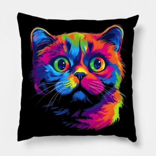 Celestial Scottish Fold Kitty Pillow