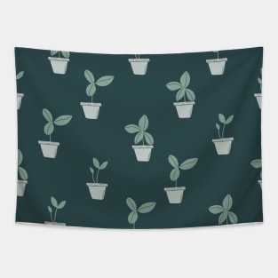 Seamless pattern with potted plants Tapestry