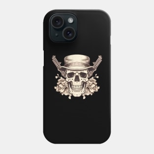 Skull with guns Phone Case