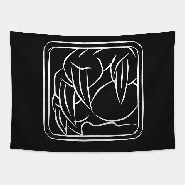 Druid Class Icon (White) Tapestry by DeLyss-Iouz