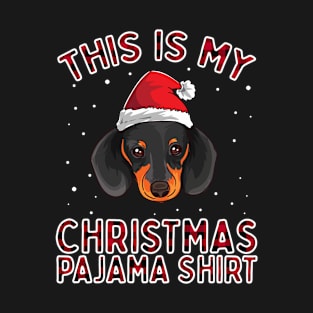 This Is My Christmas Pajama Shirt Dachshund Lover Dog Gift T-Shirt