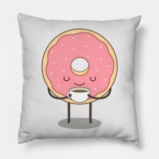 donut loves coffee Pillow