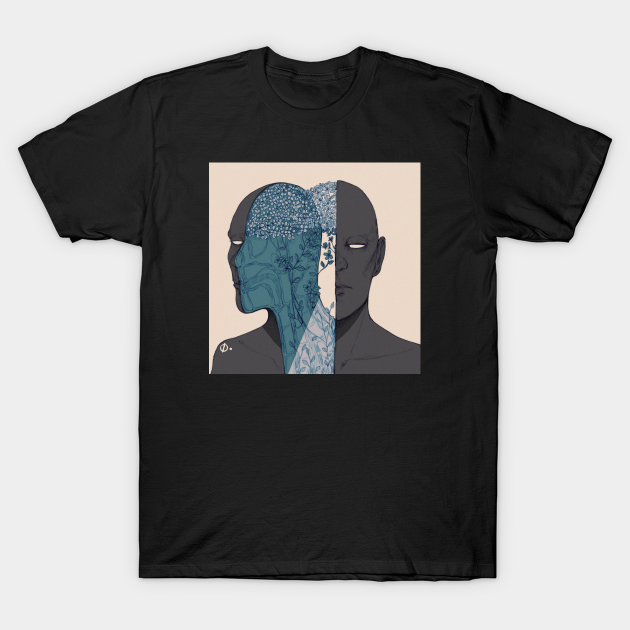 Mitad azul - Anatomy Art - T-Shirt