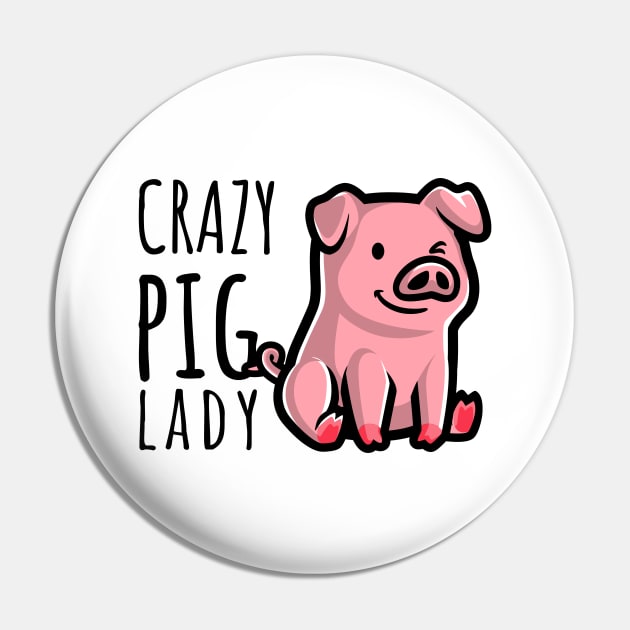 Crazy Pig Lady Pin by juinwonderland 41