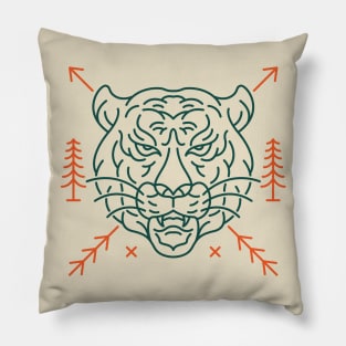 Wild Tiger Head Pillow