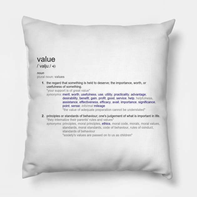 What does Value mean ? Pillow by fantastic-designs