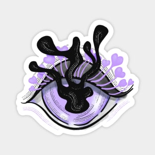 Purple Eye Creepy Cute Pastel Goth Magnet