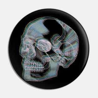 Skull Anaglyph (Red and Blue III) Pin