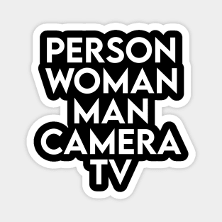 person woman man camera tv Magnet