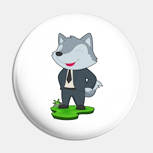 Wolf Groom Tie Wedding Pin