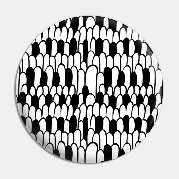 Monochrome Scale Pattern Pin by Patternos