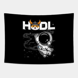 HODL Astronaut Floki Inu Coin To The Moon Floki Army Crypto Token Cryptocurrency Blockchain Wallet Birthday Gift For Men Women Kids Tapestry