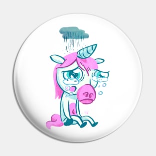 Sad Unicorn Pin