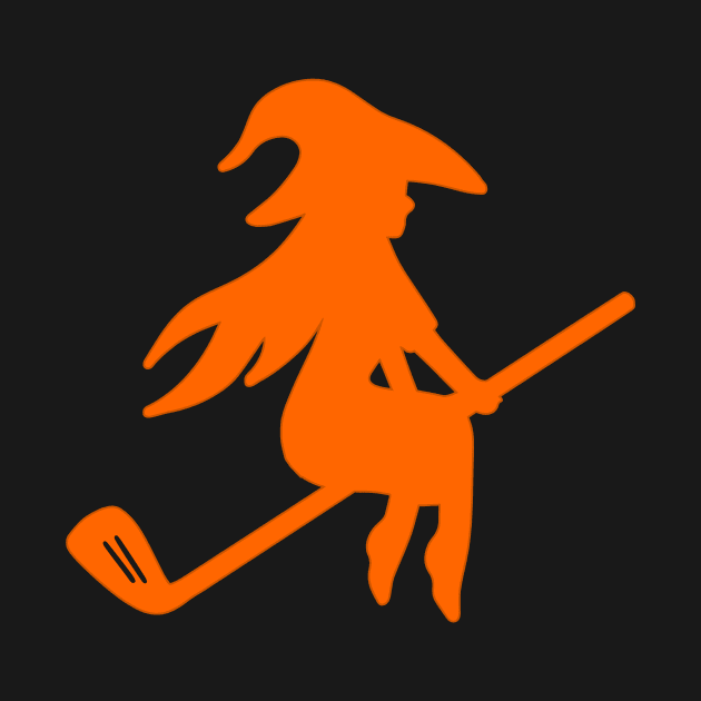 Halloween Golf Witch by Piggy Boxer