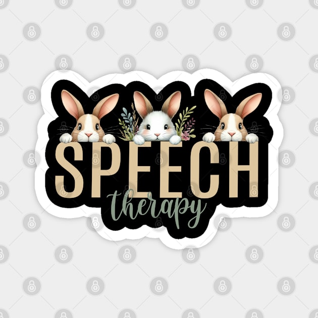 Cute Speech Therapy Easter Bunnies Magnet by Mind Your Tee