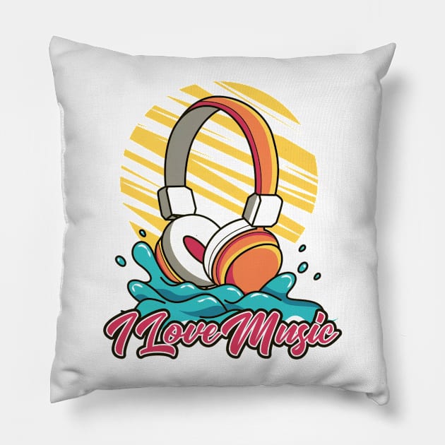 Music Serenity Pillow by Pieartscreation