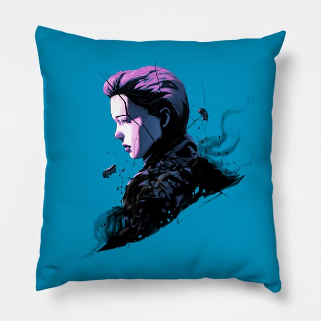 Tempered Fragility Pillow by WOVENPIXLS