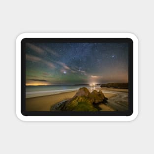 Three Cliffs Bay, Gower at Night with Sirius Magnet