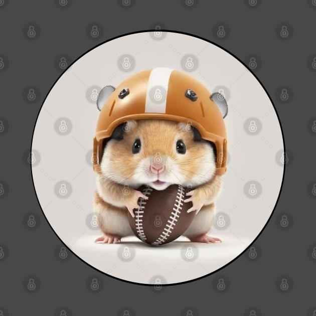 Hamster playing American Football by Rabbit Hole Designs