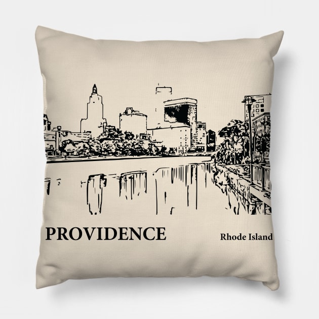Providence - Rhode Island Pillow by Lakeric