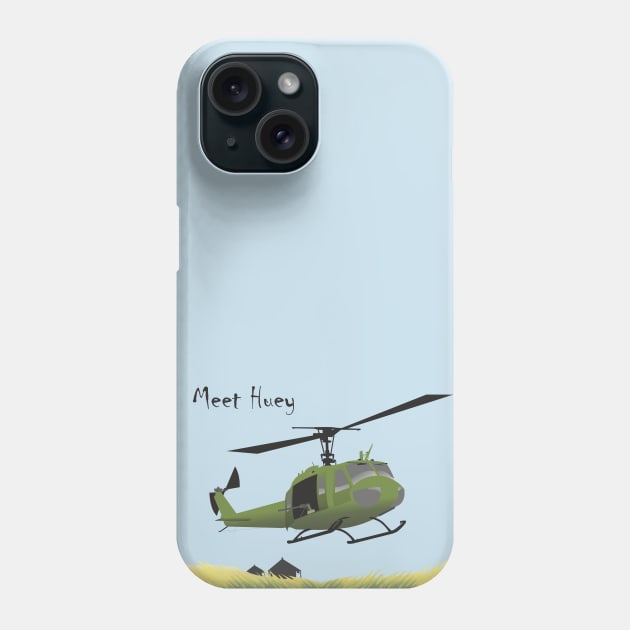 Huey Helicopter in Vietnam Phone Case by NorseTech