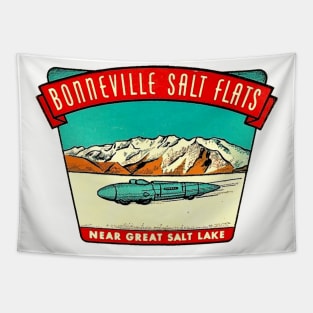 Bonneville Salt Flats Utah Vintage Tapestry