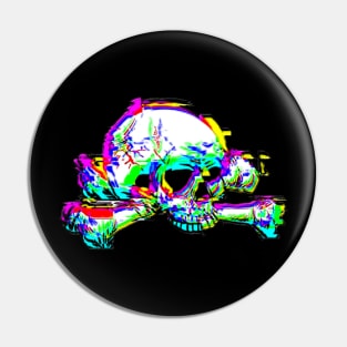 glitch effect skull 666 Pin
