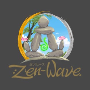 : Zen-Wave; Stone-Monk. T-Shirt