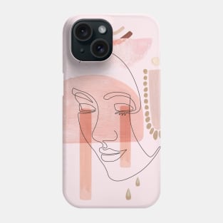 Abstract modern face Phone Case