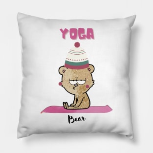 Yoga bear Pillow