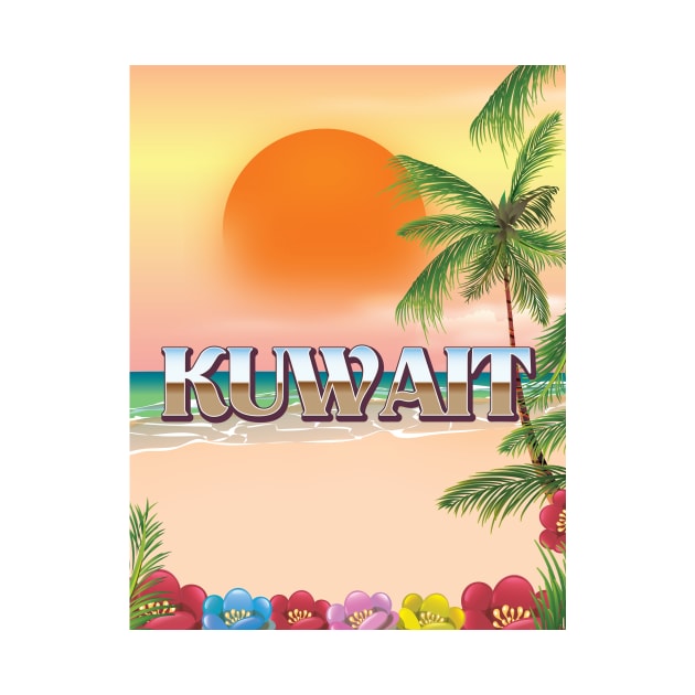 Kuwait Beach travel poster by nickemporium1