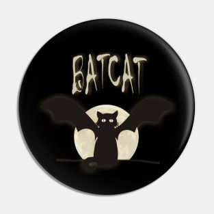 BatCat in Full Moon Pin