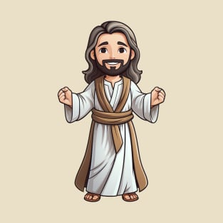 Smiling Cartoon Jesus Christ T-Shirt