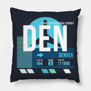 Denver (DEN) Airport // Sunset Baggage Tag Pillow