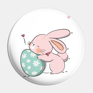 Funny cute Bunny Face Leopard with eggs Headband Happy Easter Pin