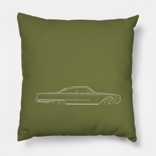 1960 Ford Starliner - profile stencil, white Pillow