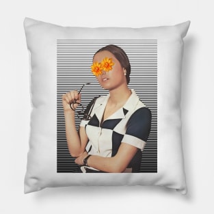 In Between The Lines - Surreal/Collage Art Pillow