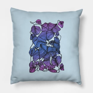 Big Fan Leaves Pattern Pillow