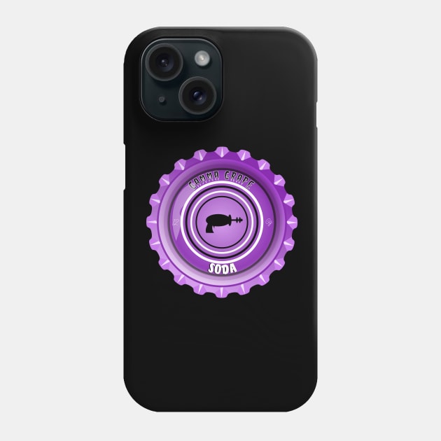 Gamma Gun Grape Soda Bottlecap Phone Case by TaliDe