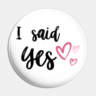 Couple Matching Marriage Proposal – Yes I do Design Pin