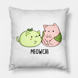 Meowchi Funny Mochi Pun Pillow