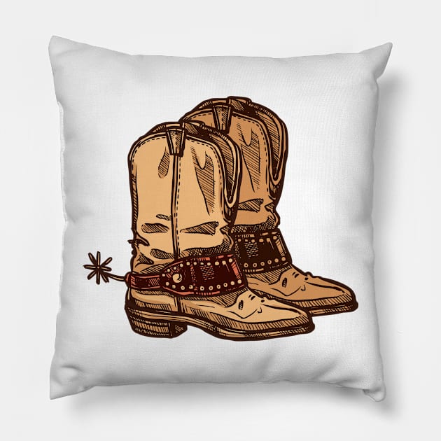 Cowboy Boots ,Western Pillow by Islanr