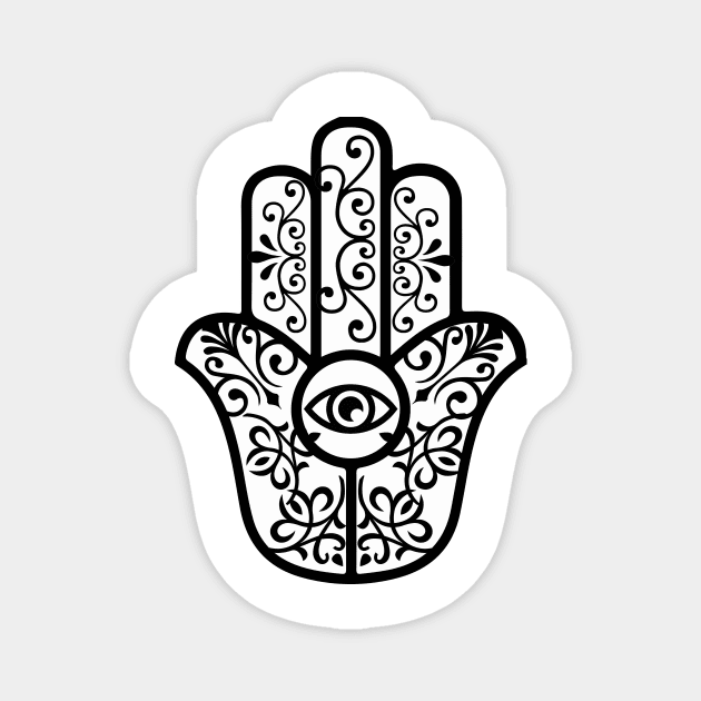 Hamsa Hand Evil Eye Magnet by livania