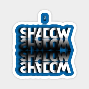 Shadow text design silhouette graphic Magnet