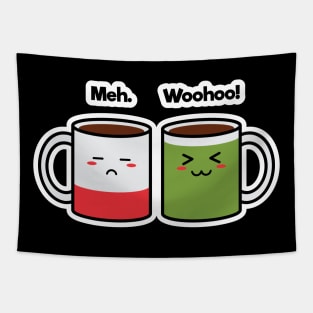 Coffee Friends | Charging | Battery | Cute Kawaii | Black Tapestry