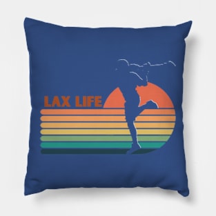 Retro Lacrosse, Lax life shirt Pillow