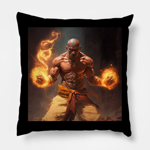 Dhalsim Street Fighter Original Artwork Pillow by Labidabop