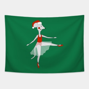 Christmas Ballerina Mouse Digital Art | Christmas Special | illusima Tapestry