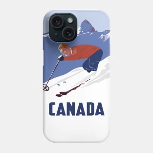 Canada Ski Vintage Travel Poster Phone Case