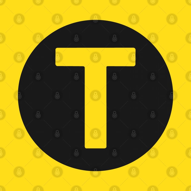 letter t yellow by persa